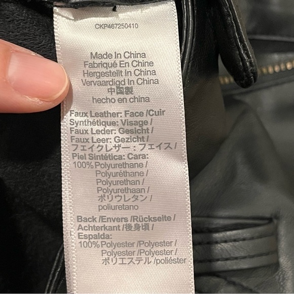 Madewell The Perfect Vintage Straight Jean Faux Leather Edition in Black Size 23 - Picture 12 of 15